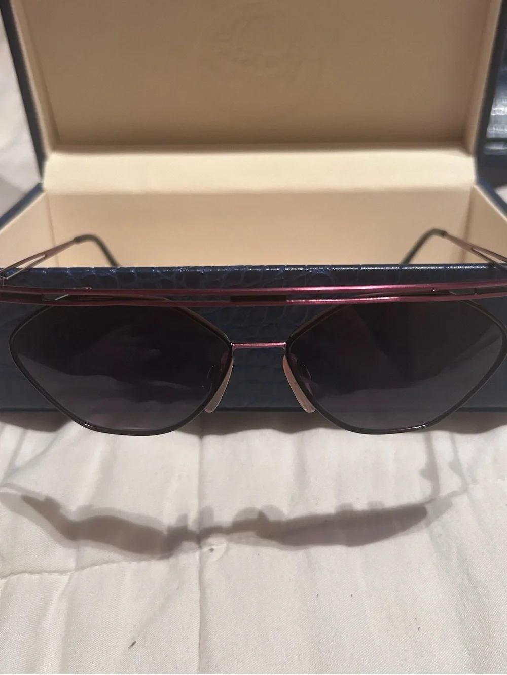 ULTRA 80s 90s Vintage Caviar Collection Men's Purple Gradient Aviator Sunglasses